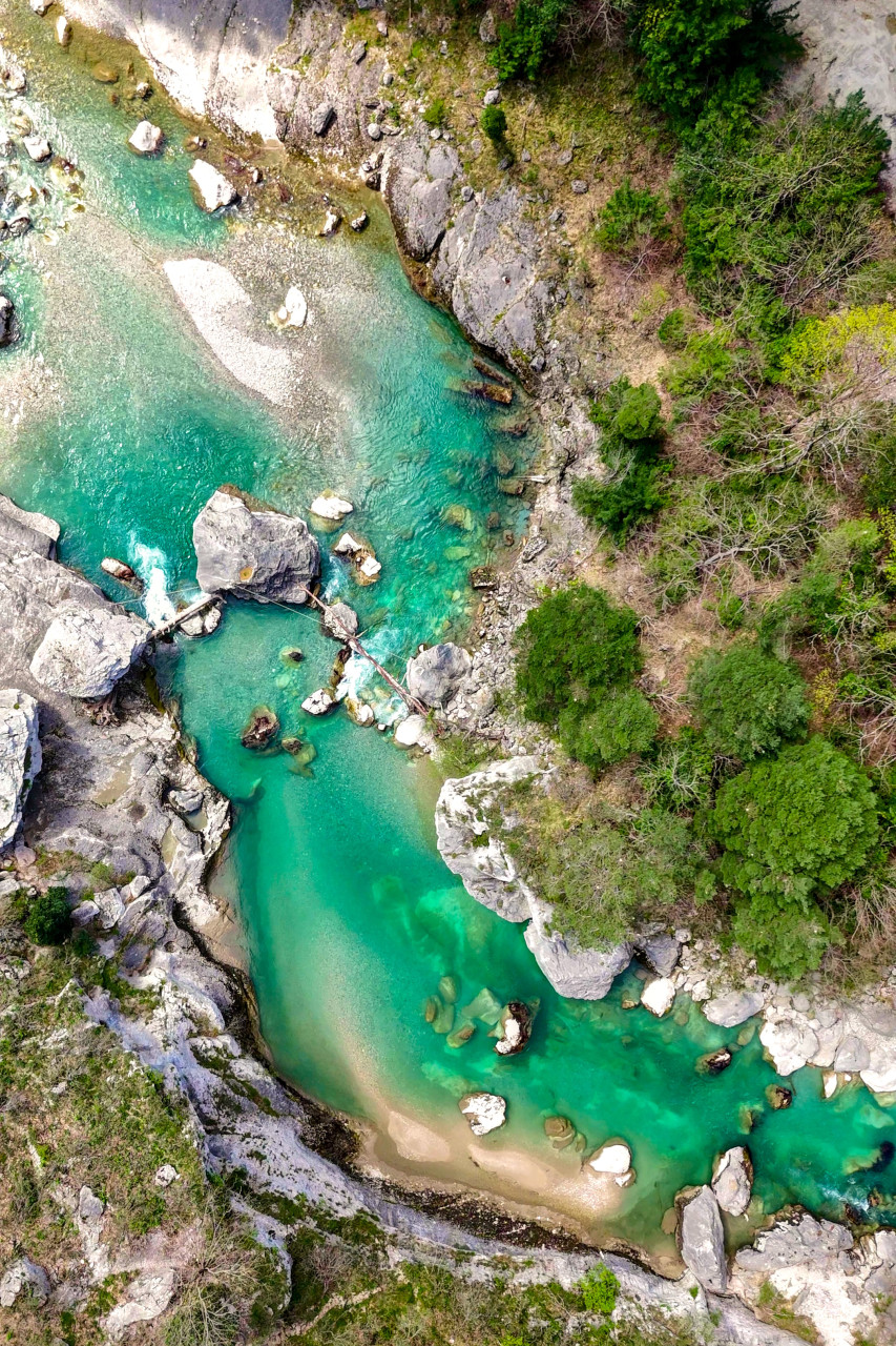 Vertical Canyon Mediterranean from drone